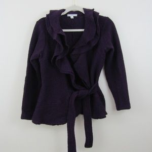 Sarah Spencer Woman's Ruffled Wrapped Cardigan